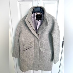 J crew gray cocoon  coat size 6 petite